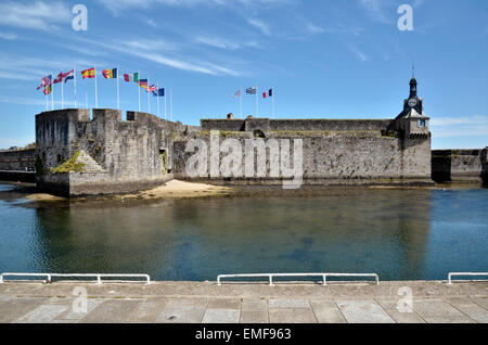 Ville Close (ummauerte Stadt) von Concarneau, Gemeinde im Département Finistère Bretagne im Nordwesten Frankreichs Stockfoto