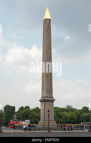 Platz De La Concorde Luxor Obelisk Obélisque de Louxor Paris Frankreich Stockfoto