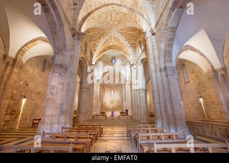 Jerusalem - das gotische Kirchenschiff der St. Anna Kirche Stockfoto