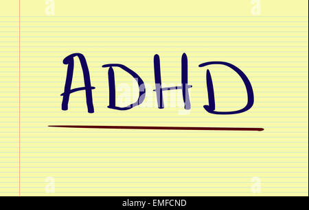 Aufmerksamkeit Defizit-Hyperaktivität-Störung-Konzept Stockfoto