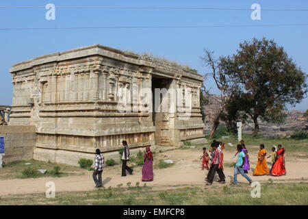 Vijayanaga (Hampi), ein UNESCO-Welterbe archäologische Stätte in Südindien Stockfoto