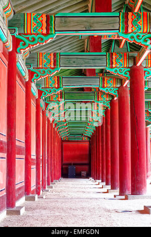 Flur in der koreanischen historischen Palast, seoul Stockfoto