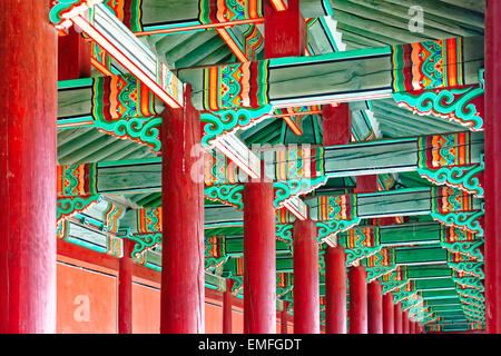 Flur in der koreanischen historischen Palast, seoul Stockfoto