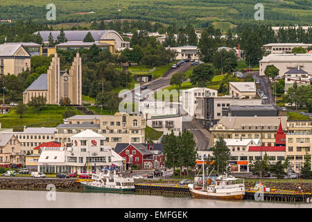 Der Stadt Akureyri Island Stockfoto