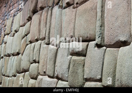 Inca Wand in der erzbischöfliche Palast in Cusco Peru. Stockfoto