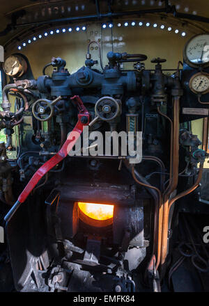 Zug-Dampfkabine auf East Somerset Railway Stockfoto