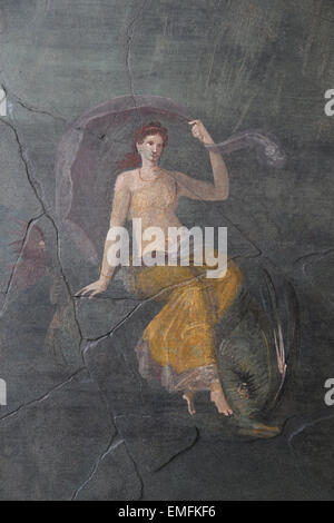 Gemälde aus einem Cubiculum Nocturnum (Schlafzimmer). Roman.1st C. AD. Galata. Von der Villa des Agrippa Postumus an Boscotrecase, Italien. Stockfoto
