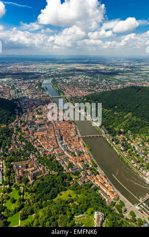 City View, Neckar, Heidelberg, Baden-Württemberg, Deutschland Stockfoto