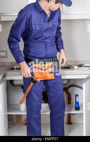 Klempner Befestigung Küche Stockfoto