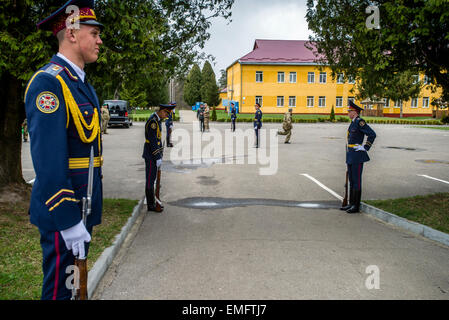 Lviv, Ukraine. 20. April 2015. Ukrainische Soldaten während der Eröffnungsfeier Ukrainisch-US Übung furchtlosen Wächter am internationalen Friedenssicherung und Sicherheit, Yavoriv, Lviv Region Centre, Ukraine. Foto © Oleksandr Rupeta/Alamy Live News Bildnachweis: Oleksandr Rupeta/Alamy Live-Nachrichten Stockfoto