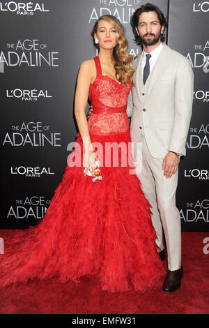 Blake Lively und Michiel Huisman Teilnahme an "Alter von Achiva" premiere am AMC Loews Lincoln Square 13 Theater am 19. April 2015 in New York City/Picture alliance Stockfoto