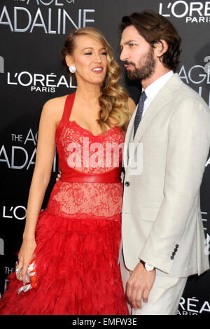 Blake Lively und Michiel Huisman Teilnahme an "Alter von Achiva" premiere am AMC Loews Lincoln Square 13 Theater am 19. April 2015 in New York City/Picture alliance Stockfoto