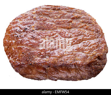 Rindersteak, isoliert auf einem weißen Hintergrund. Datei enthält Beschneidungspfade. Stockfoto