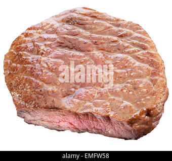 Rindersteak, isoliert auf einem weißen Hintergrund. Datei enthält Beschneidungspfade. Stockfoto