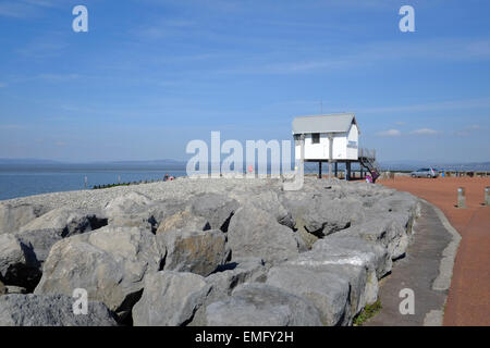 Mit Blick auf Morecambe und Heysham Yacht Club Race Office Morecambe Bay Stockfoto