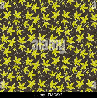 Vintage floral nahtlose Muster. Klassischen handgezeichneten Efeublätter Stock Vektor