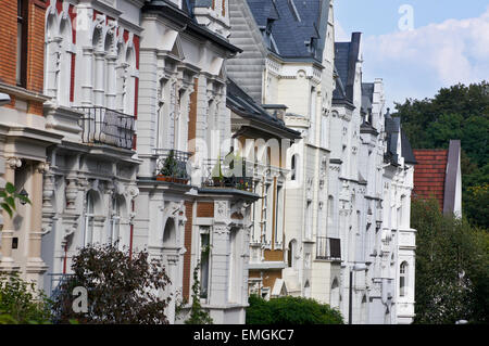 Gründerzeit Historismus Villen, Roonstrasse, Brill, Wuppertal, Nordrhein-Westfalen, Deutschland Stockfoto