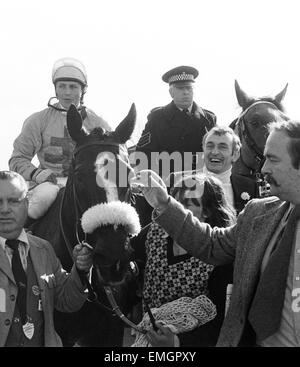 Das Grand National 1979. Rubstic und Maurice Barnes gewinnen nationalen. 4. April 1979. Stockfoto