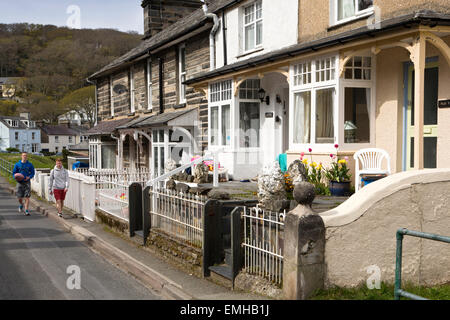 Großbritannien, Wales, Gwynedd, Porthmadog, Borth-Y-Gest, Harbourside Häuser Stockfoto