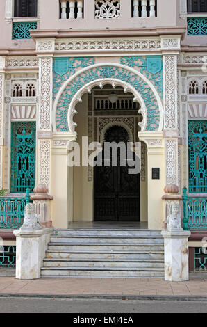 Restaurierte Kolonialzeit Architektur detail De Valle Palastgebäude Cienfuegos Kuba Stockfoto