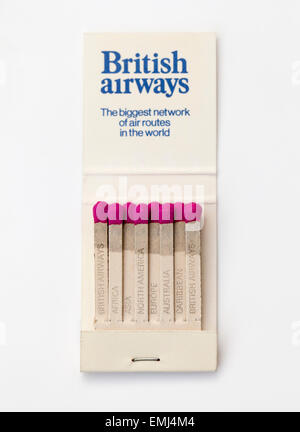 Vintage Matchbook British Airways Werbung Stockfoto