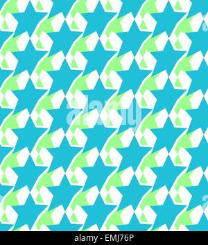 Geometrische Musterdesign Hintergrund der Sterne. Bunte Formen Zusammensetzung Stock Vektor