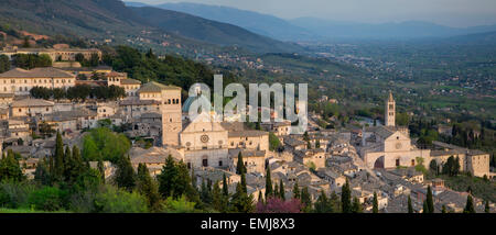 Blick auf Assisi, Umbrien, Italien Stockfoto