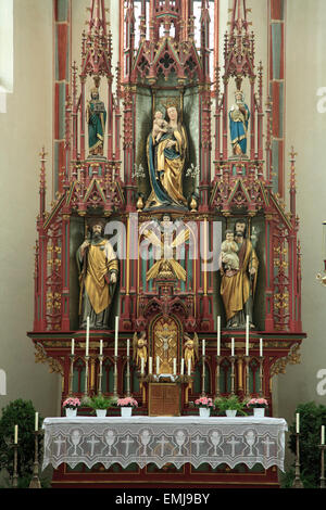 Deutschland, Bayern, Bamberg, St. Jakob Kirche, Innenraum, Altar, Stockfoto