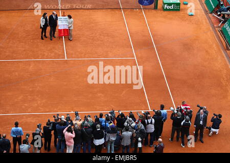 Einweihung Gericht Fürst Rainier III Par le Prince Albert - 19.04.2015 - Tournoi de Monte-Carlo 2015 - Masters 1000. Foto: Serge Haouzi/Icon Sport Stockfoto