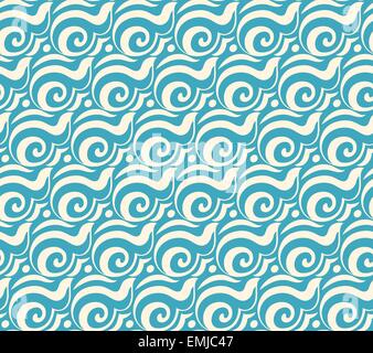 Geometrische abstrakte Musterdesign Motiv Hintergrund. Bunte Formen von Spiralen und Kreisen. Quadratische Komposition Stock Vektor