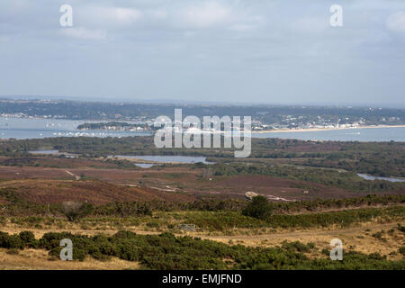 Poole Harbour Sandbänke Poole und Studland von in der Nähe von neun Barrow, Isle of Purbeck-Dorset-England Stockfoto