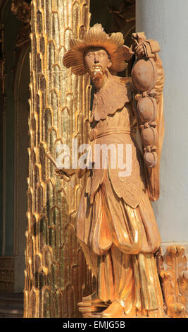Deutschland, Brandenburg, Potsdam, Park Sanssouci, Chinesisches Teehaus, goldene Statue, Stockfoto