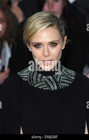 London, UK, UK. 21. April 2015. Elizabeth Olsen besucht die Europäische Premiere von "The Avengers: Age Of Ultron" bei Westfield. © Ferdaus Shamim/ZUMA Draht/Alamy Live-Nachrichten Stockfoto