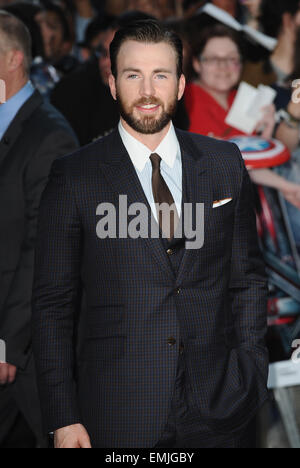 London, UK, UK. 21. April 2015. Chris Evans besucht die Europäische Premiere von "The Avengers: Age Of Ultron" bei Westfield. © Ferdaus Shamim/ZUMA Draht/Alamy Live-Nachrichten Stockfoto