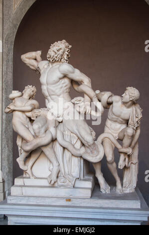 Statue des griechischen mythologischen Laocoonte in den Vatikanischen Museen, Vatikan Stockfoto