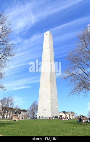 Bunker Hill Monument in Boston, Massachusetts. Boston Freedom Trail. Stockfoto