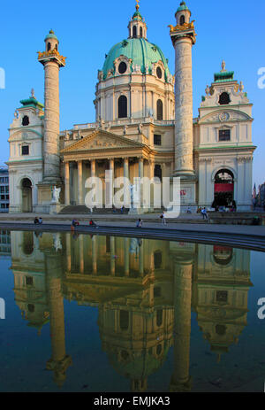 Österreich, Wien, Karlskirche, Kirche St. Charles Stockfoto