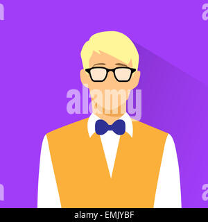 Kaufmann Profil Symbol Nerd tragen Brille Portrait Stockfoto