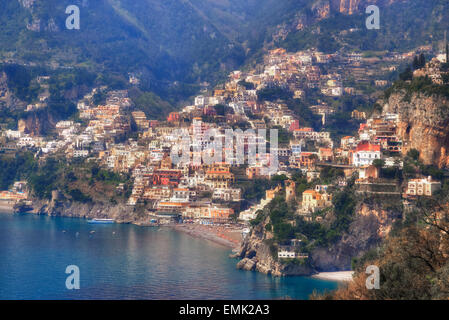 Positano, Küste von Amalfi, Salerno, Kampanien, Italien Stockfoto