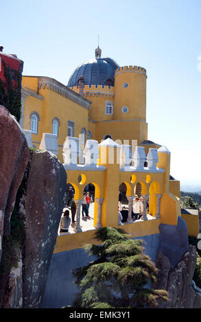 Palácio da Pena, Arches Hof in Sintra - Portugal Stockfoto