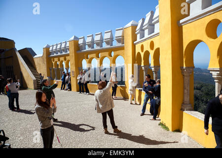 Palácio da Pena, Arches Hof in Sintra - Portugal Stockfoto