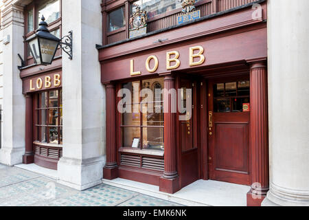 Traditionellen königlichen Schuhmacher John Lobb, London, England, Vereinigtes Königreich Stockfoto