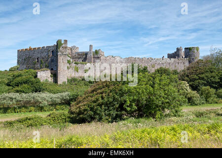 Manorbier Castle, Pembrokeshire, Wales Stockfoto