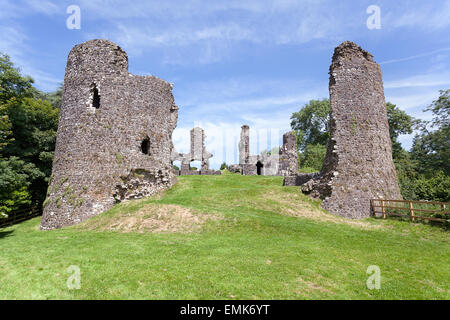 Narberth Burg ist eine zerstörte Norman-Festung in der Stadt Narberth, Pembrokeshire. Stockfoto