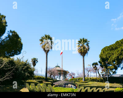 CATANIA, Italien - 5. April 2015: Bellini Garten in Catania City, Sizilien, Italien. Bellini Garten liegt in via Etnea, die meisten beat Stockfoto