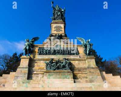 Niederwald Denkmal, UNESCO-Weltkulturerbe, Rüdesheim am Rhein, Rheinschlucht, Hessen, Deutschland Stockfoto