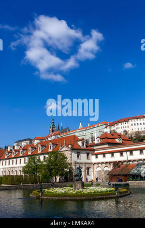 Gartenteich in Prag Gärten des Wallenstein-Palastes Mala Strana Prager Garten Stockfoto