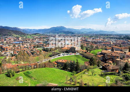 Blick auf Bergamo. Italien Stockfoto