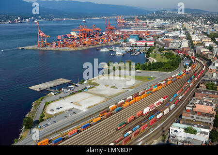 Luftbild auf Vancouver harbor Stockfoto