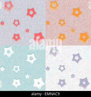 Reihe von geometrischen Musterdesign Hintergründen Stock Vektor